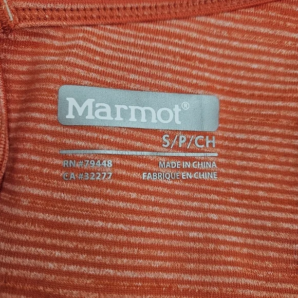 Marmot Athletic Fit Flare Tennis Dress Orange Stripe Crossback Built N Bra Small - Picture 6 of 8